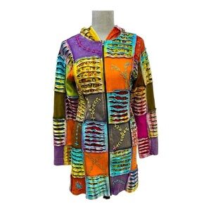 Shop Therapy Hoodie Sweatshirt Jacket Womens M/ L
Boho Full Zip Patchwork